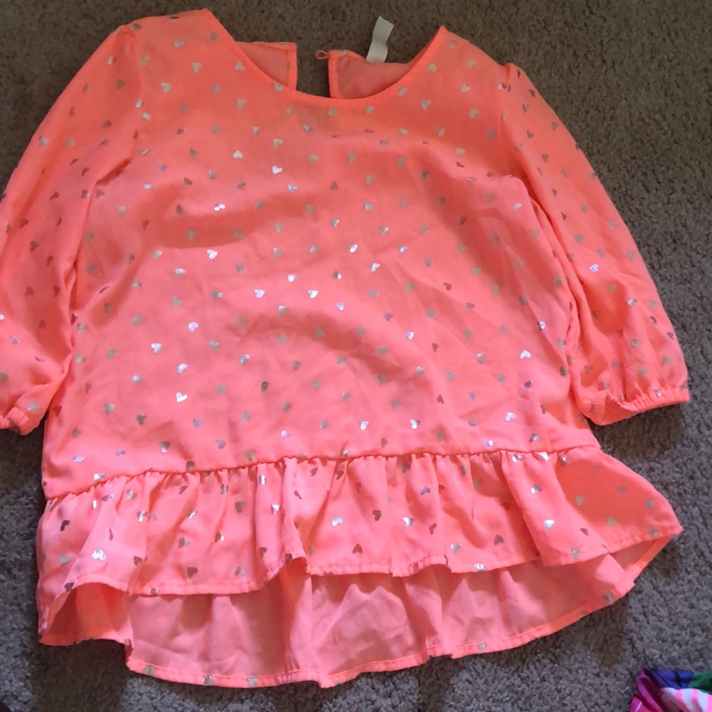 Hot pink little girls blouse